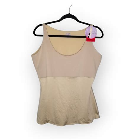 New Spanx Hide Sleek Beige Nude Cami Tank Top Shape Gem