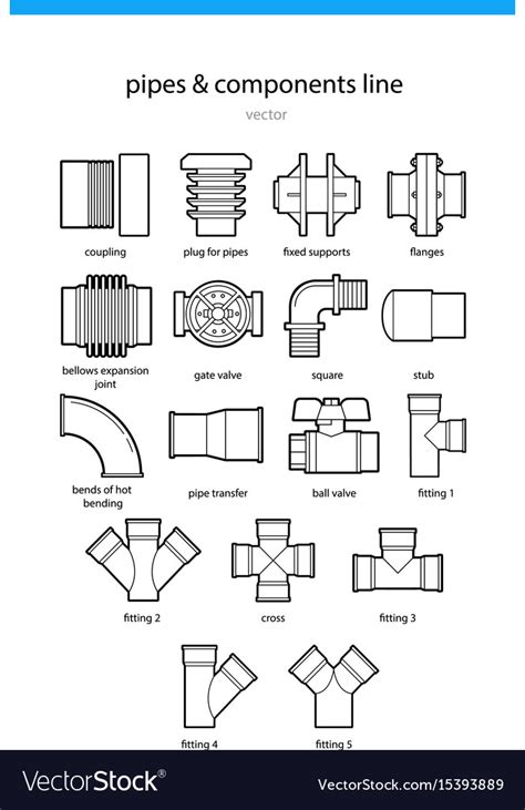 Pipes And Components Royalty Free Vector Image