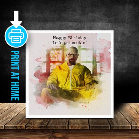 Breaking Bad Birthday Card Digital Download Etsy