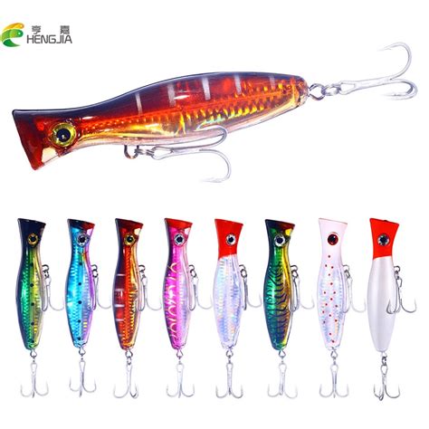 HENGJIA Novo 13cm 43g Isca Dura Big Popper Lure 8 Cores TopWater