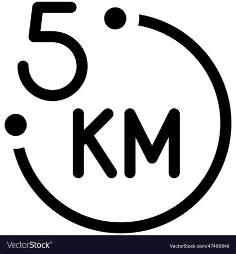 5k run icon marathon related Royalty Free Vector Image