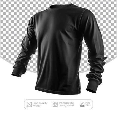 Crisp Canvas Frontal Elegancia De La Camiseta Negra Aislada De Manga