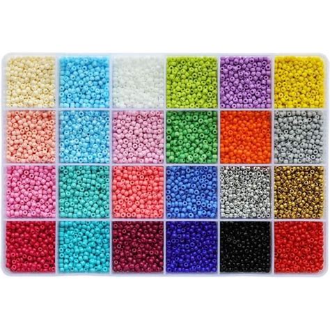 Tibaoffy Taille Crafts Perles De Rocaille En Verre Mm Perles De