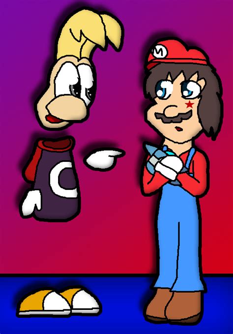 Rayman an Mario by glitchydemonfairy on DeviantArt