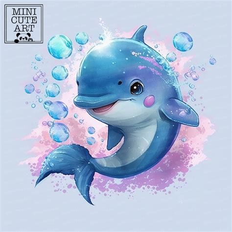 Cute Baby Dolphin Drawing