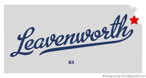 Map of Leavenworth, KS, Kansas