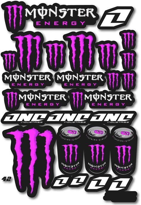 Motorrad Sticker Sponsoren Aufkleber Monster Energy Aufkleber Bogen