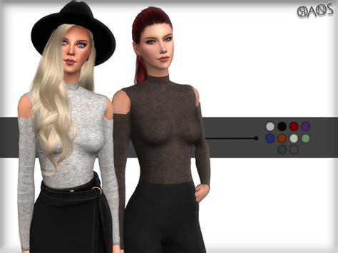 The Sims Resource Cold Shoulder Top