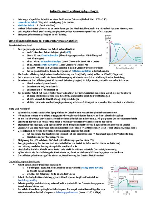 Arbeits Und Leistungsphysiologie Kurzlehrbuch Physiologie Arbeits