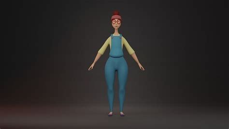 Low Poly Woman 3d Model Cgtrader