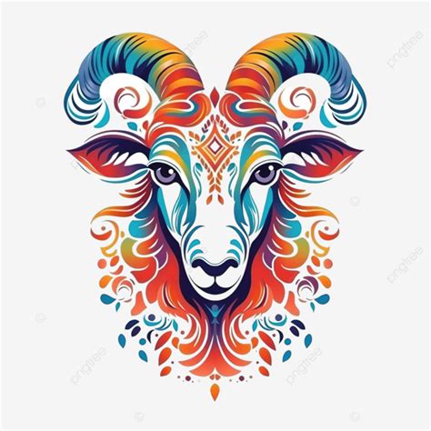 Happy Eid Al Adha Goat Colorful Vector Goat Eid Colorful Png