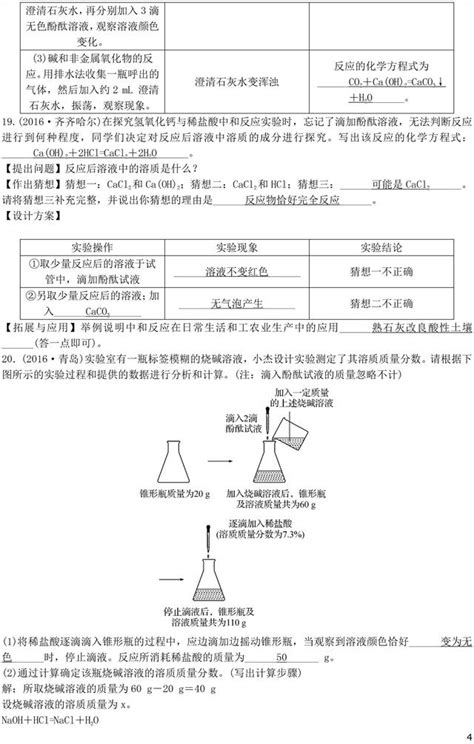 2018中考化學複習酸和鹼知識備考集訓 每日頭條