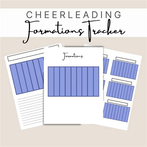 Formations Tracker 9 Panel Sheets Cheer Floor 9 Panel Cheer Floor Template Etsy