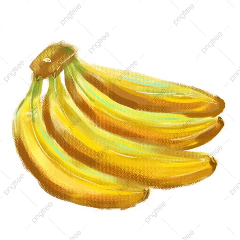 Banana Fruit Hd Transparent Hand Painted Ink Landscape Material Art