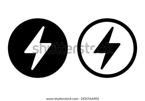 Lightning Electric Power Vector Icon Energy Stock Vector Royalty Free