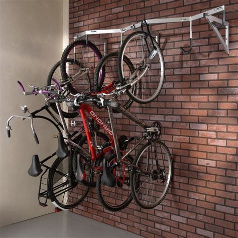 MOTTEZ Heavy Duty Wall Mounted Vertical Bike Rack 6 Bikes PARRS