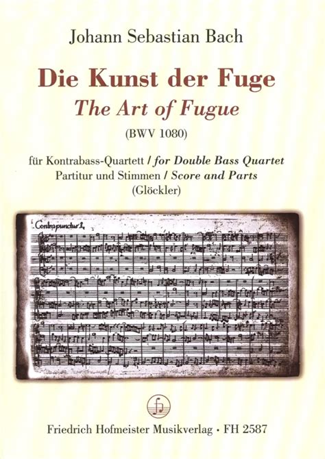 Die Kunst Der Fuge Bwv1080 Von Johann Sebastian Bach Im Stretta Noten