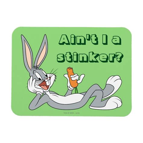 Bugs Bunny Lying Down Eating Carrot Magnet Zazzle