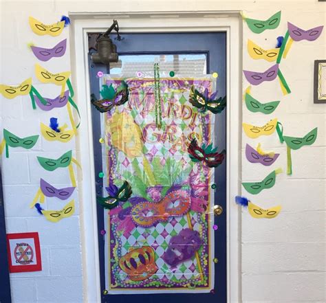 Mardi Gras door decoration | Door decorations, Mardi gras, Decor