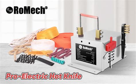 Romech W Electric Rope Cutter Hot Knife Thermal Blade Bench Mount Cutting Tool Kit For Braid