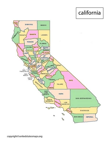 California Political Map | Political Map of California USA