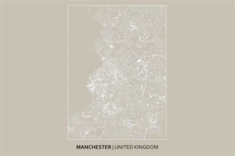 Manchester Street Map Outline Graphic by 103cia · Creative Fabrica