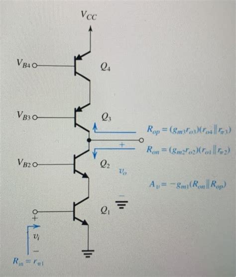 Solved 8 77 Consider The Bjt Cascode Amplifier Of Fig 8 34