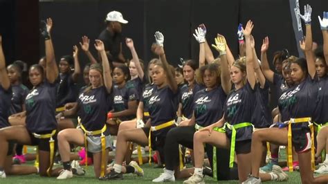 Falcons stars gather for girls flag football showcase event | 11alive.com