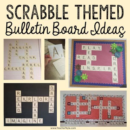 Several Different Types Of Scrabble Themed Bulletin Board Ideas