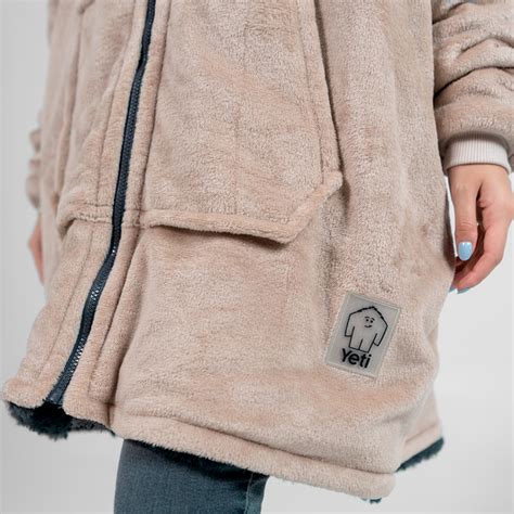 Saco Oversize Con Cierre Saco Gigante ZIP Nude Con Gris Oscuro Yeti Colombia Colombia