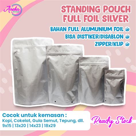 Jual Pack Isi Pcs Standing Pouch Padat Super Alumunium Foil