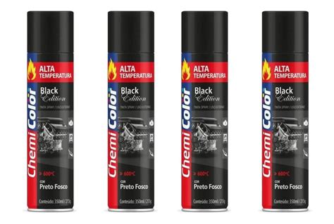 Tinta Spray Alta Temperatura Preto Fosco Chemicolor Ml Tinta