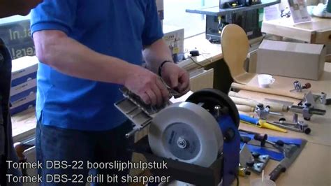 Tormek Demonstration Of The DBS 22 Drill Bit Sharpener YouTube