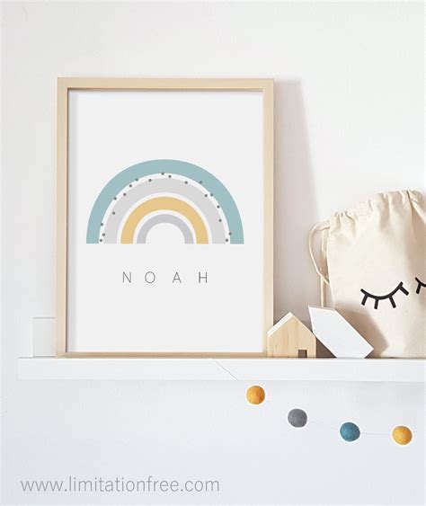 Rainbow Wall Art Kids Wall Art Rainbow Nursery Kids Print - Etsy