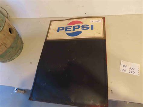 Pepsi Menu Board Metal Embossed 19 X 27