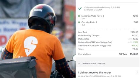 Swiggy's 'Rohit Sharma' Denies Delivering Vada Pav to Customer ...