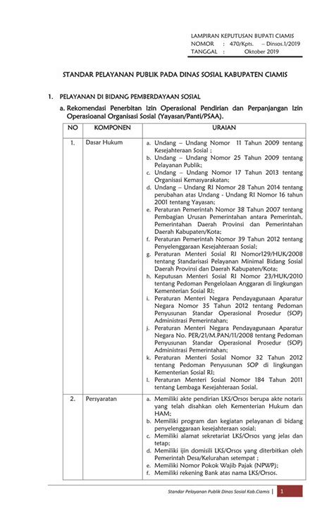 Pdf Standar Pelayanan Publik Pada Dinas Sosial Dokumen Tips
