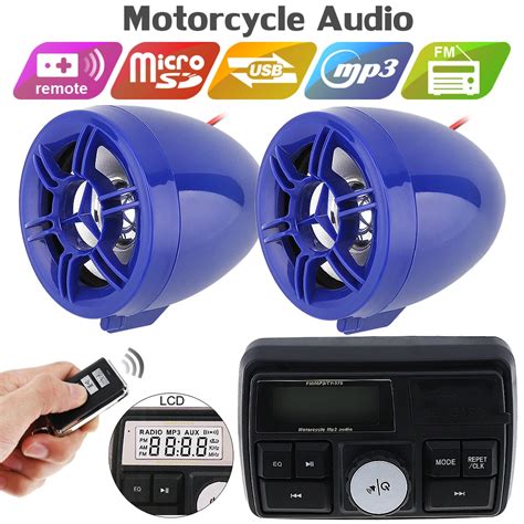 12V 50W Motorcycle Sound MP3 Player with Display Screen MP3 player FM ...