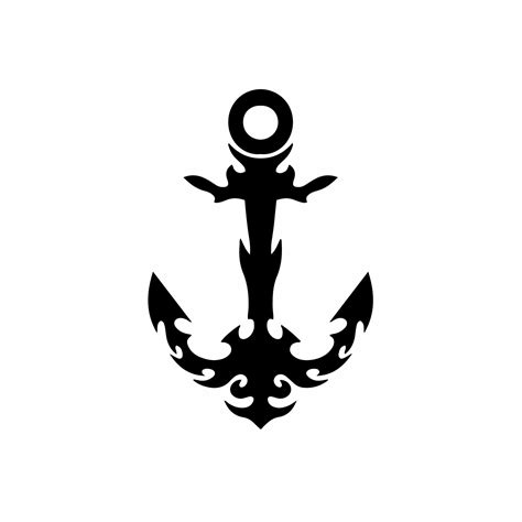 Tribal Anchor Logo Tattoo Design Stencil Vector Illustration 16189167