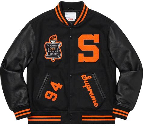 Supreme Team Varsity Jacket Black Novelship