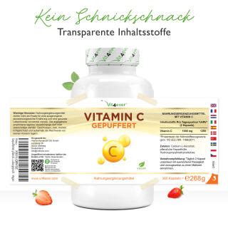 Vitamin C Gepuffert 365 Kapseln