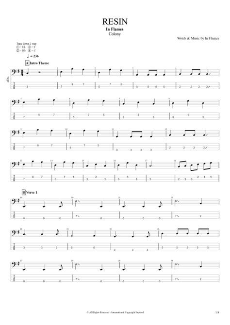 Resin Tab By In Flames Guitar Pro Full Score Mysongbook