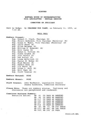 Fillable Online Courts Mt By Chairman Bob Clark On February