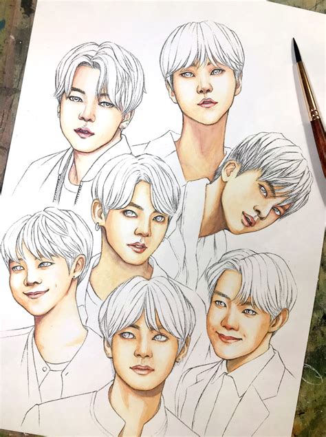 The Best 10 Dibujos De Bts Para Dibujar Paso A Paso Quoteqcoastj