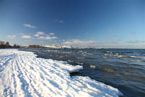 Beach in winter stock photo. Image of snow, europe, cold - 31456226