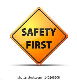 Safety First Sign Stock Vector (Royalty Free) 140268208