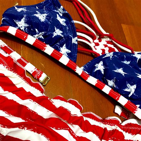 Red White Blue Bikini Gem