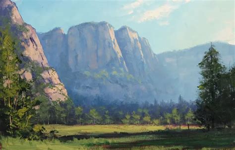 Download Wallpaper Landscape Mountains Drawn Yosmite Graham Gercken