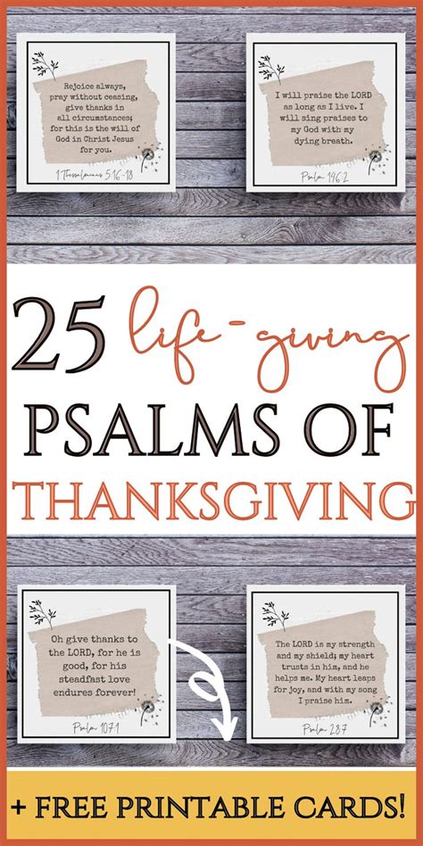 25 Psalms of Thanksgiving & Praise (+free printable) | Free ...