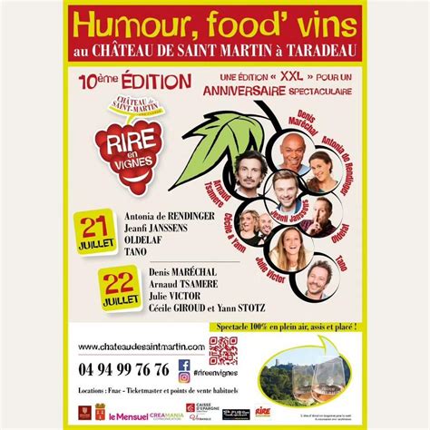 Festival De L Humour Rire En Vignes 2024 Taradeau Programme Et Billetterie